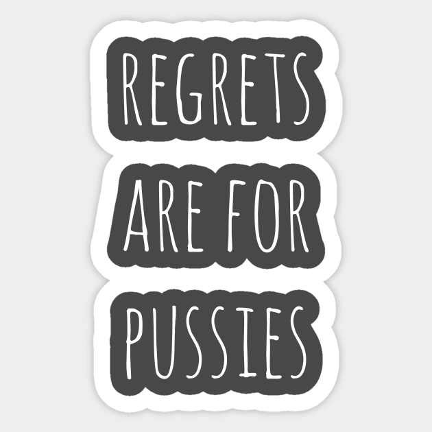 No Regrets Funny Sticker by Korry